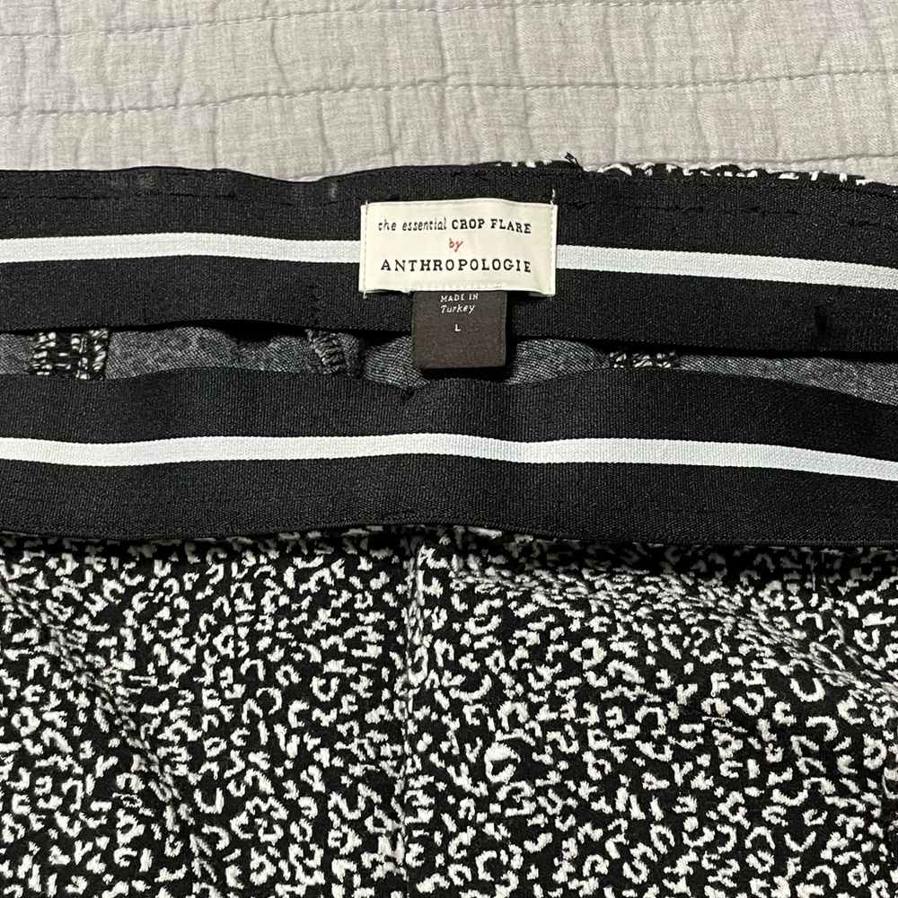 Anthropologie Black and White Cropped Pants - Picture 6 of 15